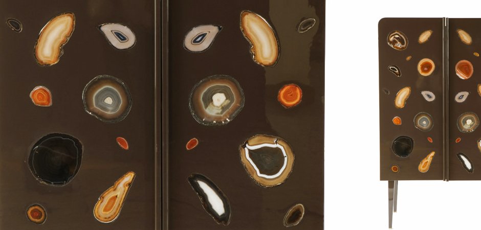 Patrick Naggar Gem Cabinet шкаф украшенный агатами