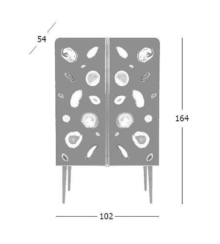 Patrick Naggar Gem Cabinet шкаф украшенный агатами