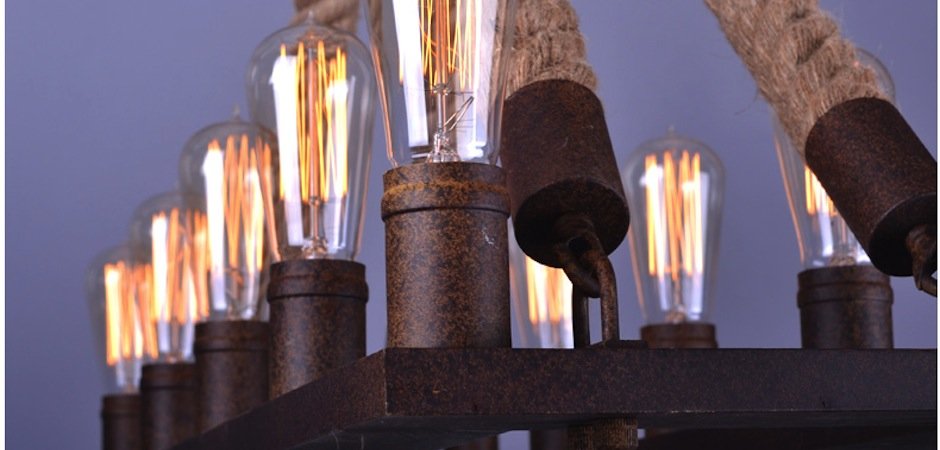 Люстра Square Mini 10 Loft Rope Light