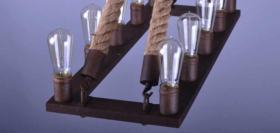 Люстра Square Mini 10 Loft Rope Light