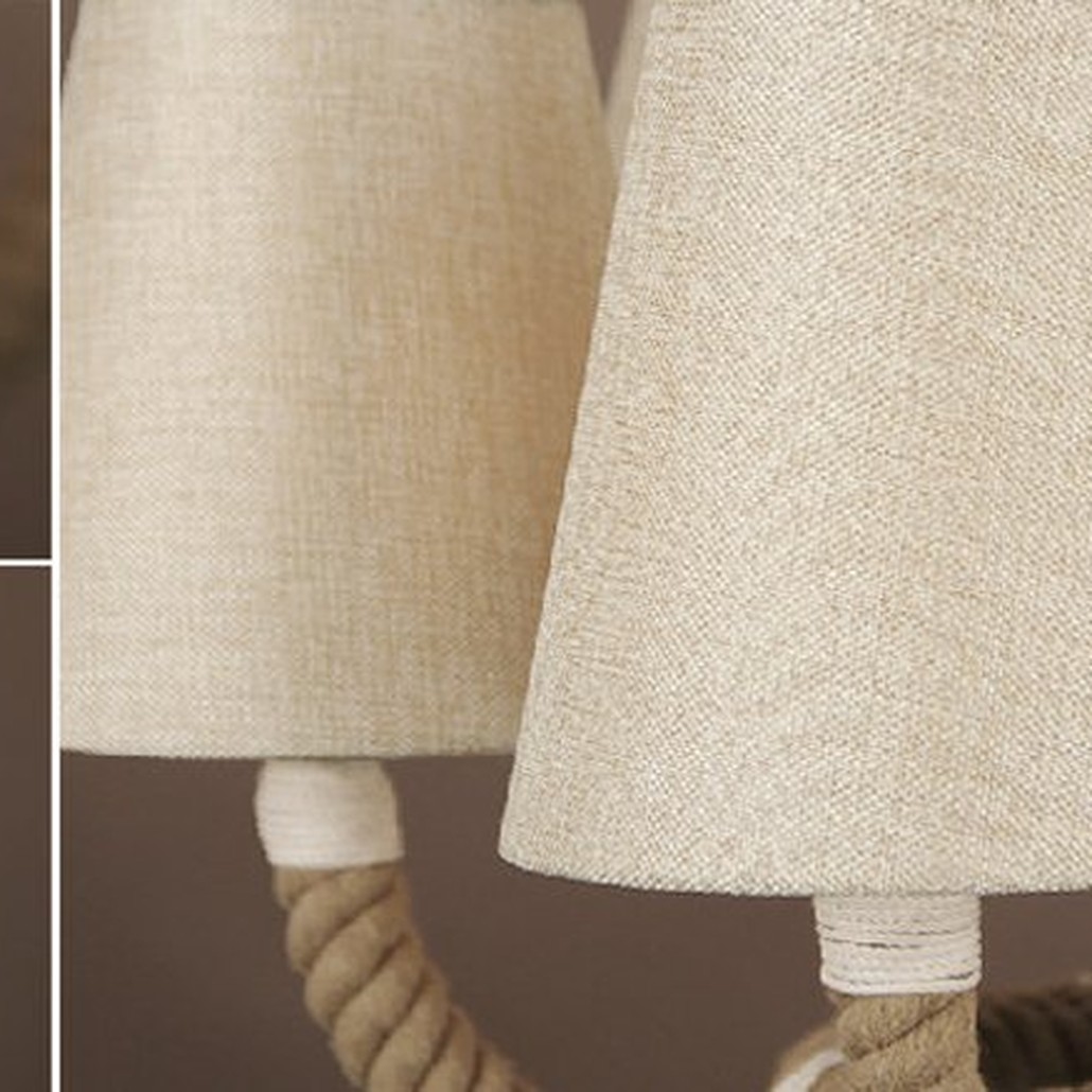 Люстра Rattan Chandelier Loft Rope Light