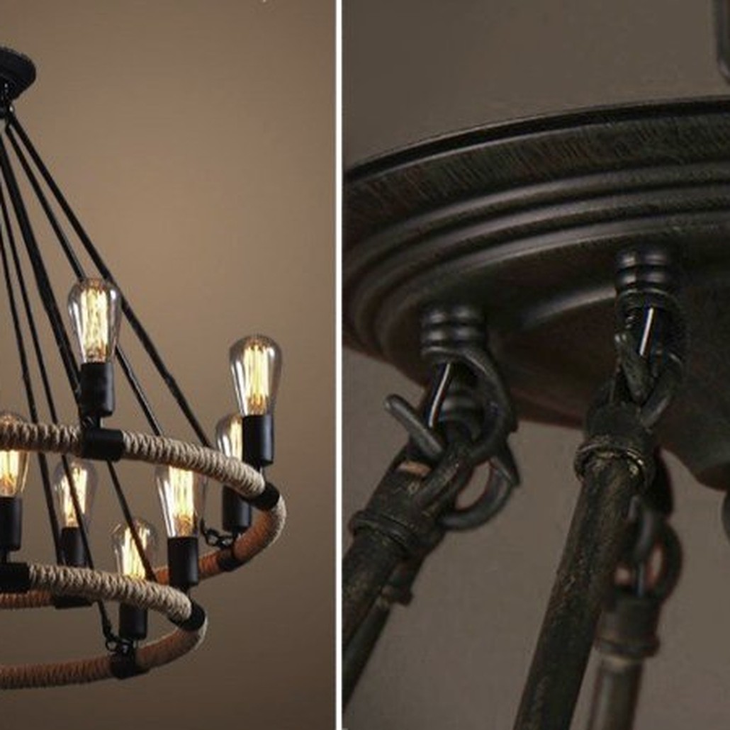 Люстра Round Tube Double Loft Rope Light