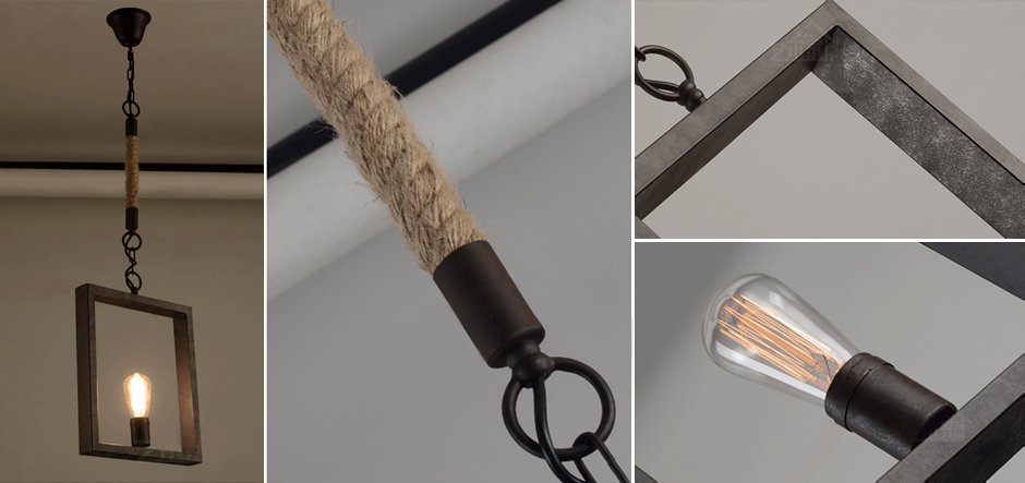 Подвесной светильник  Quadrate Loft Rope Light