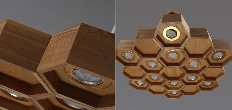 Люстра Honeycomb 12 Loft Wooden Ecolight