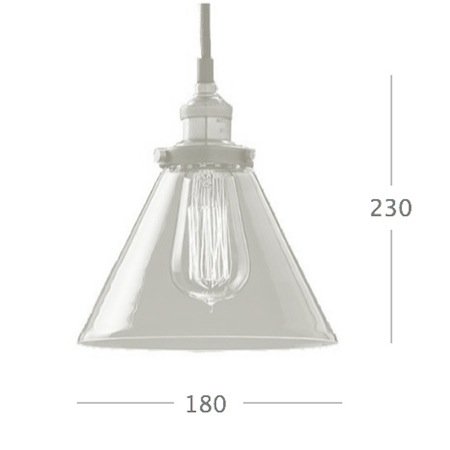Подвесной светильник Loft Clear Glass Wide Cloche