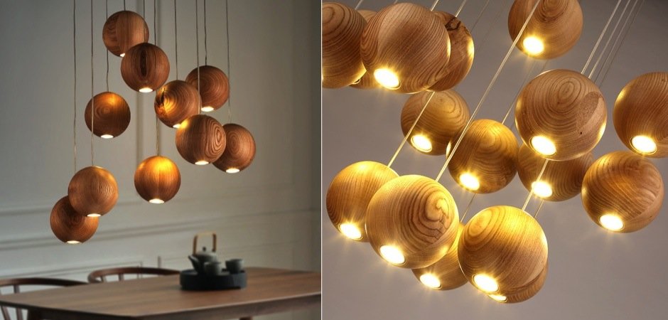 Подвесной светильник Lofter Wooden Sphere