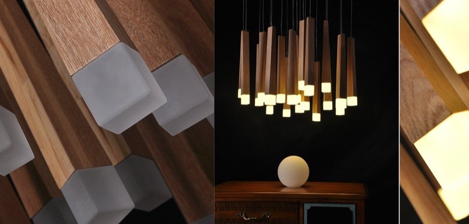 Люстра Wooden Glowworm Round