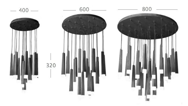 Люстра Wooden Glowworm Round
