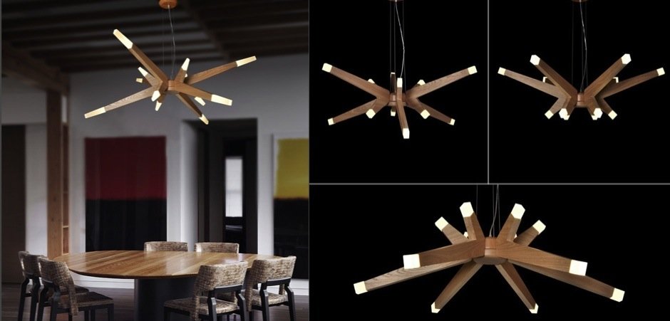 Люстра Wooden Glowworm Star