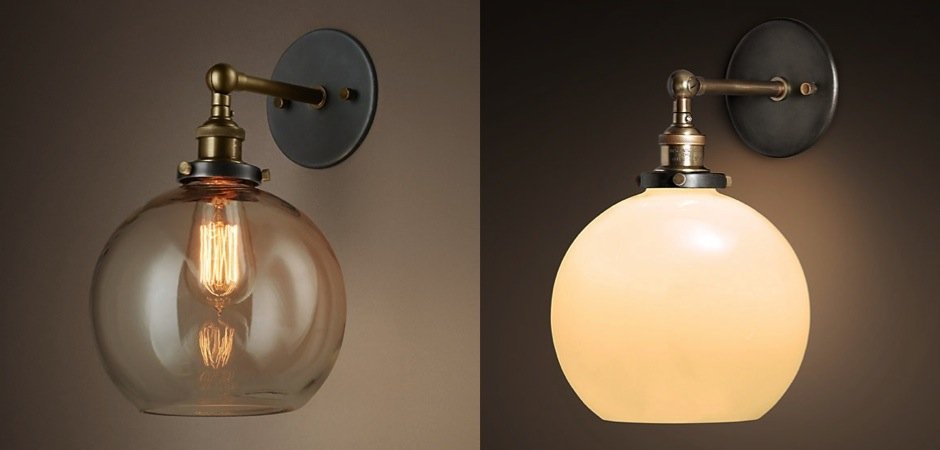 Бра Loft Clear Glass Sphere Cloche