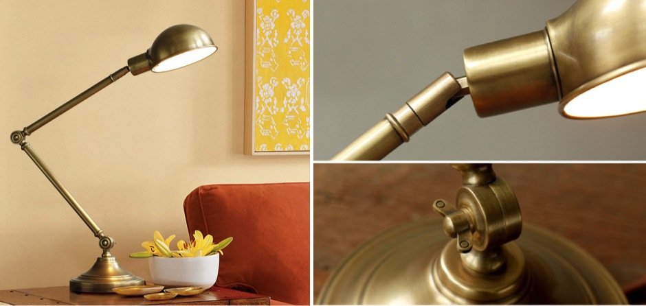 Настольная лампа Brass Vintage Loft Table Lamp