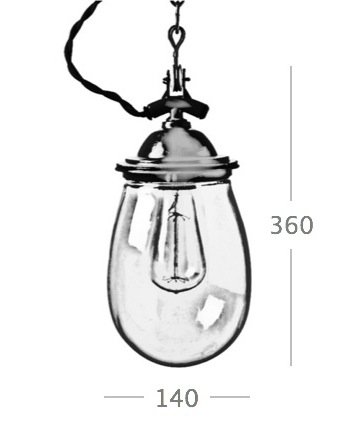 Подвесной светильник Glass Drop Retro Color Light