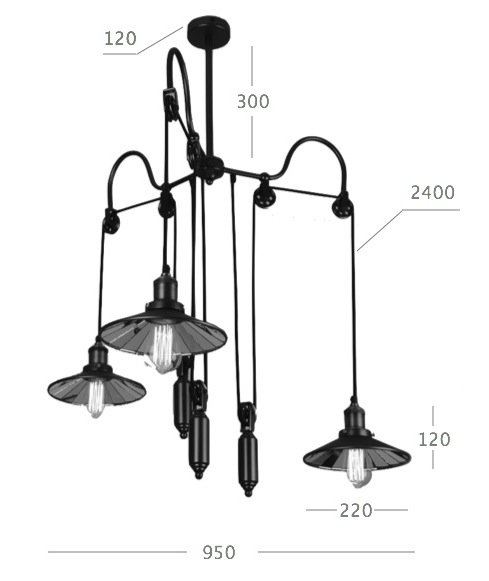 Люстра Loft Cone Pendant Reflector Balance 3