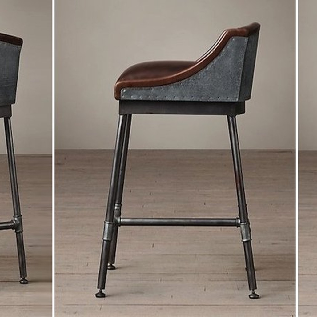 Барный стул Iron Scaffold Bar stool brown