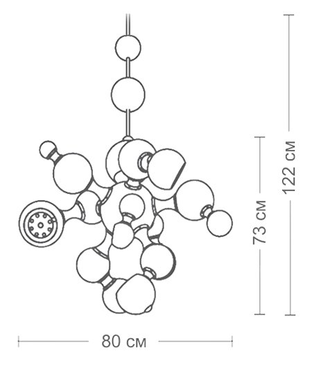 Люстра Atomic Suspension black Delightfull