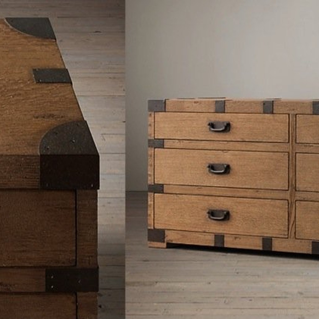 Комод в винтажном стиле Vintage Antique Oak Wide