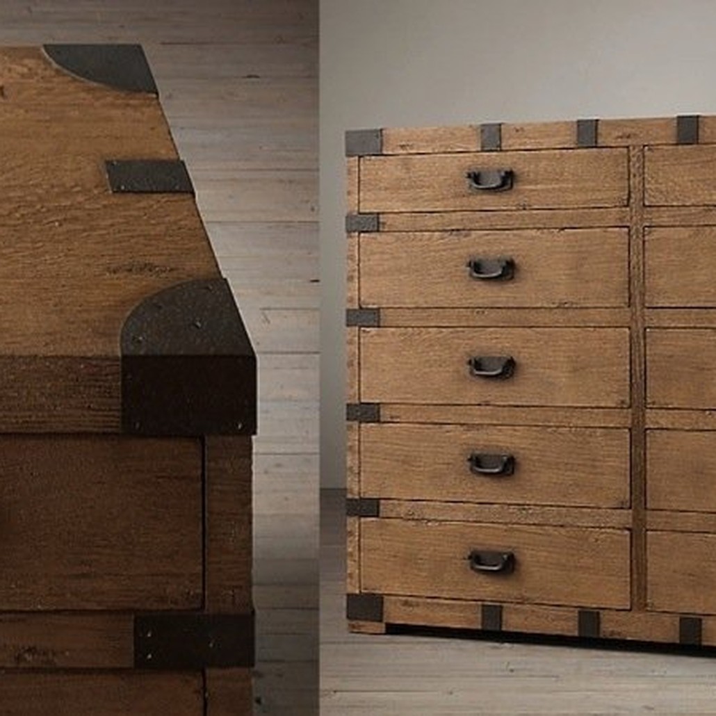 Комод в винтажном стиле Vintage Antique Oak Big