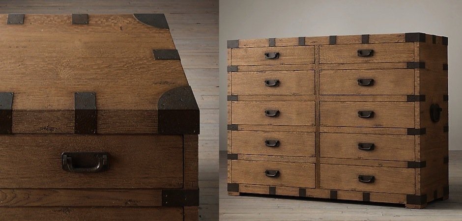 Комод в винтажном стиле Vintage Antique Oak Big
