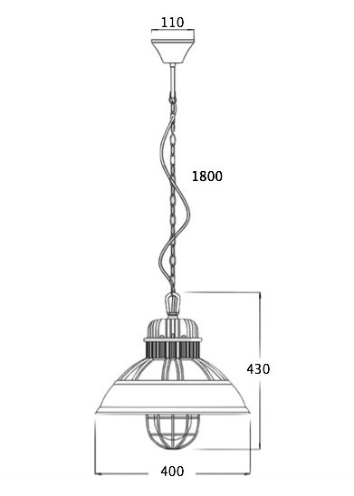Подвесной светильник Loft Industrial Metal Cage Elder
