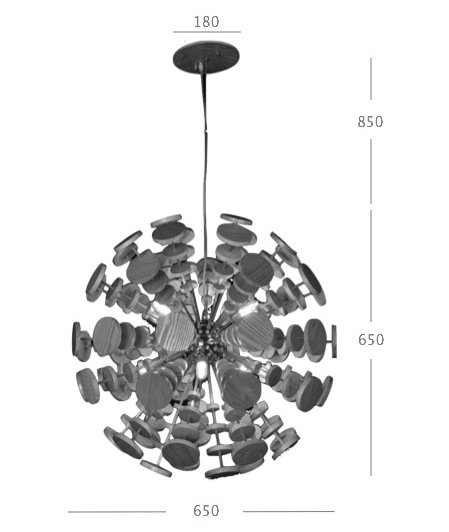 Люстра Wooden Glowworm Sphere