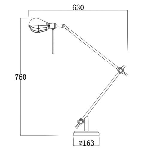 Настольный светильник Steampunk Extension Pole Table 2