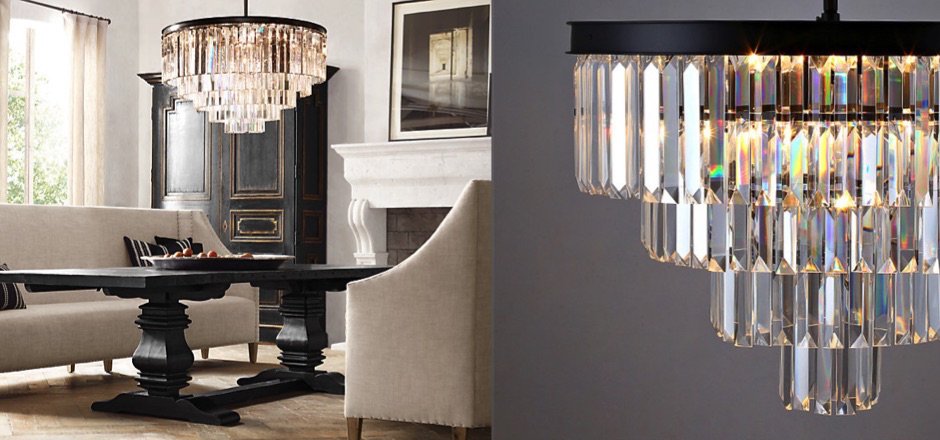 Люстра Odeon Clear Glass Fringe Chandelier - 80, 110