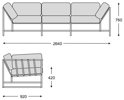 Диван Canvas & Copper Sofa