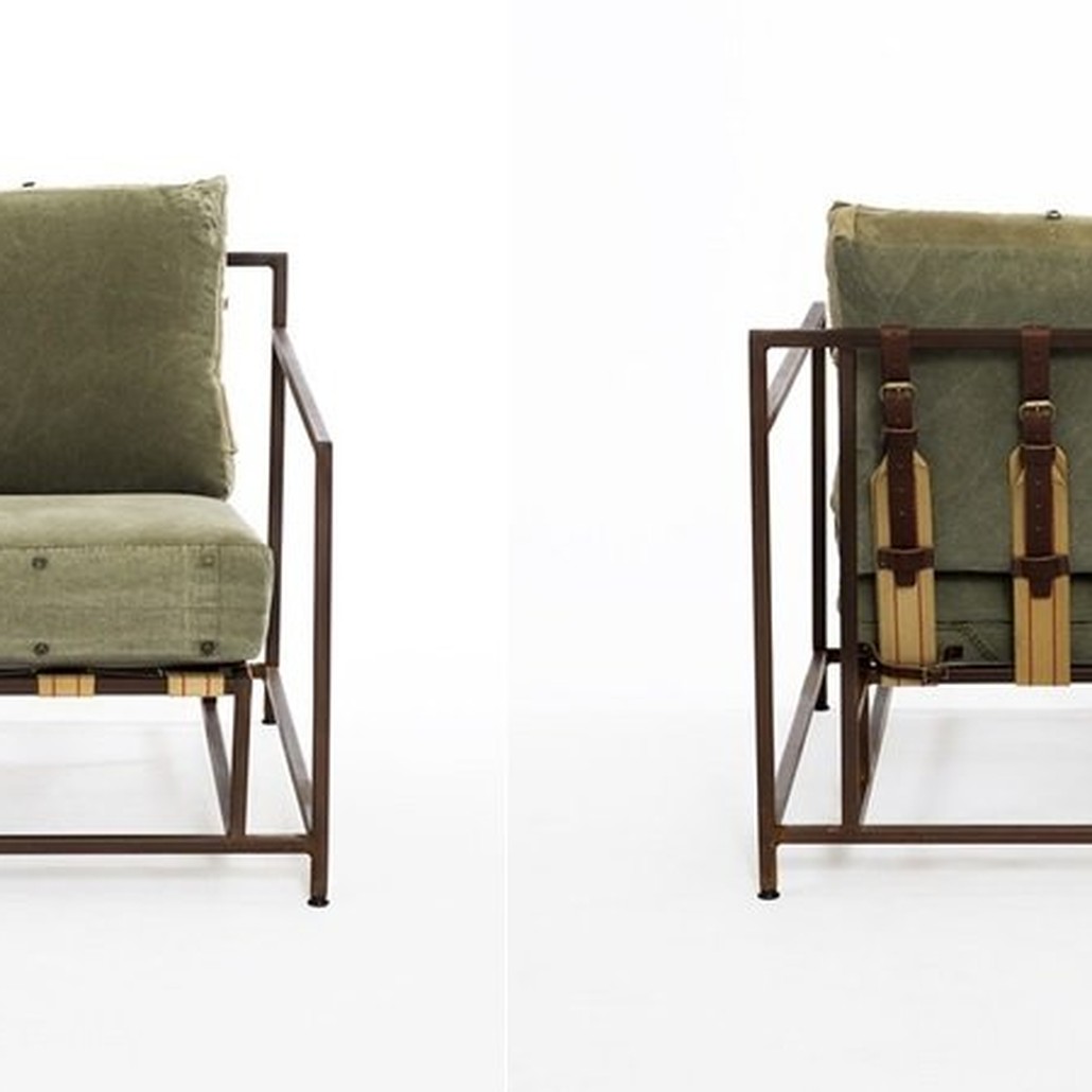 Кресло Inheritance Armchair Olive Military Fabric