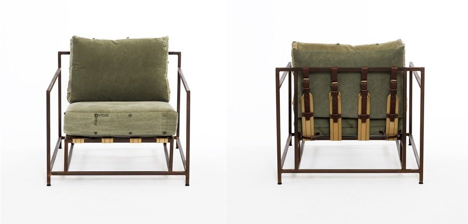 Кресло Inheritance Armchair Olive Military Fabric