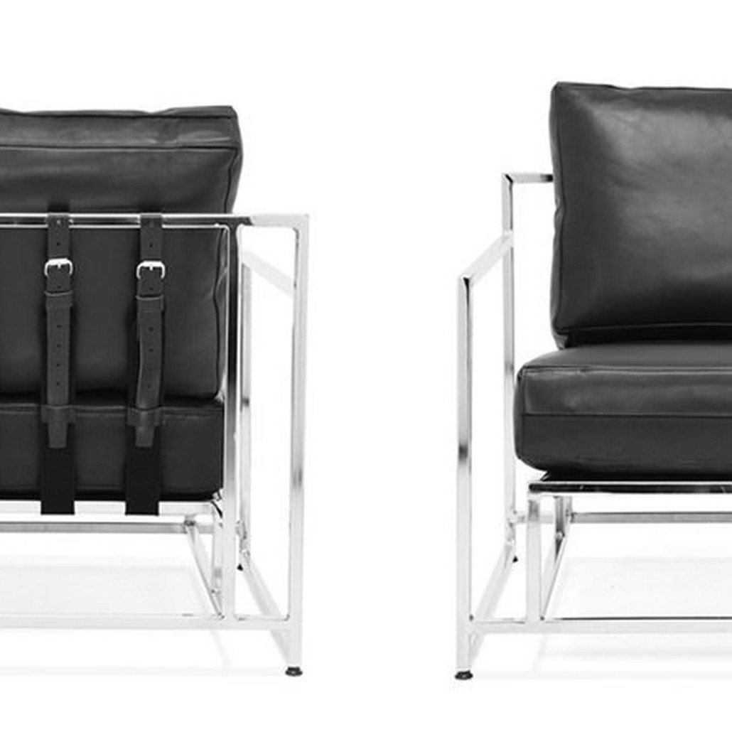 Кресло Black Calfskin Armchair
