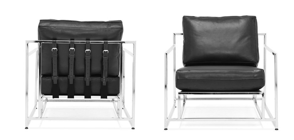 Кресло Black Calfskin Armchair
