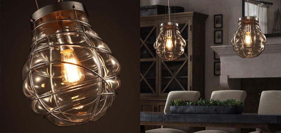 Подвесной светильник Steampunk Glass Shape