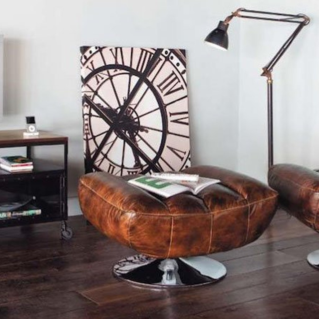 Тумба в стиле Индастриал на колёсах Industrial Bar Oak Chest mini