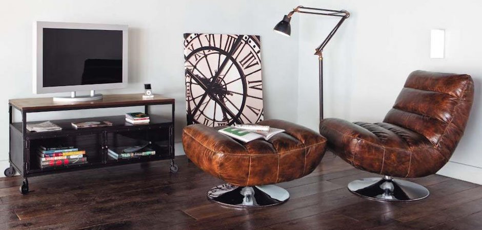 Тумба в стиле Индастриал на колёсах Industrial Bar Oak Chest mini