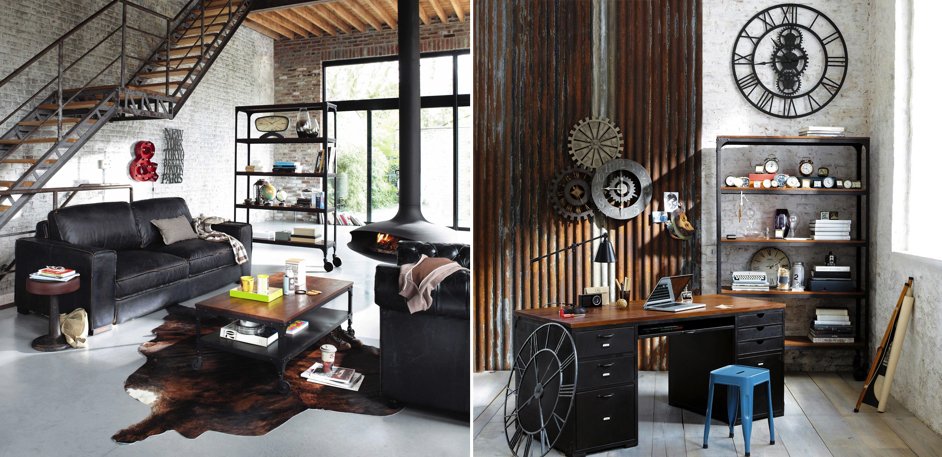 Стеллаж Industrial Bar Oak Stella