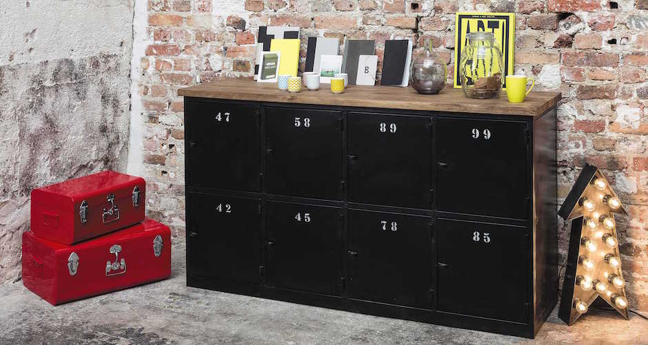 Комод в стиле Лофт с 8-ю дверцами Industrial Rust Eight Chest