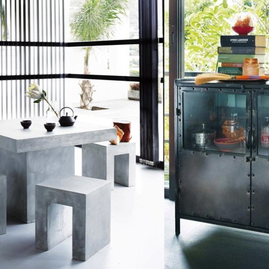 Буфет металлический в стиле Лофт Industrial Vitre Small Buffet