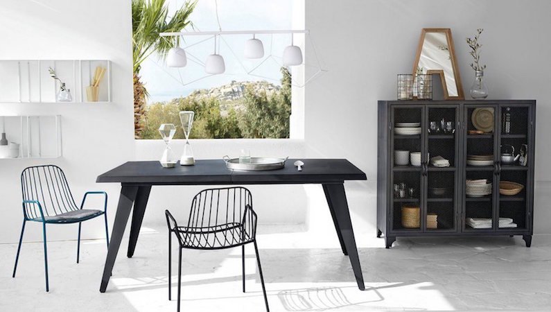 Буфет в стиле Лофт металлический Industrial Grid Buffet Черный