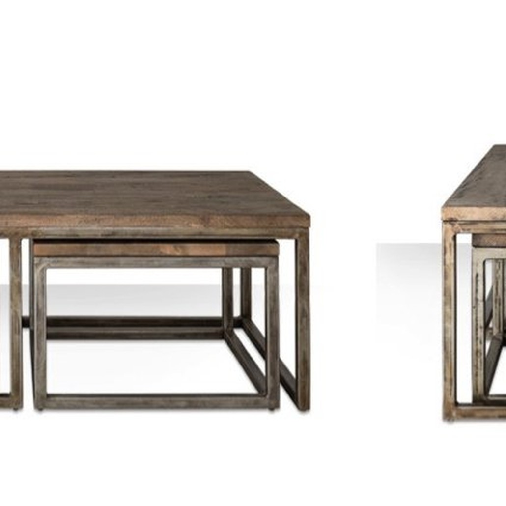 Журнальный стол Industrial Metal Rust Triple Table