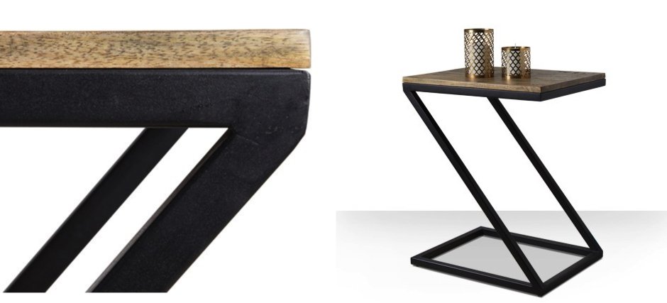 Приставной стол Industrial Rust Z Table