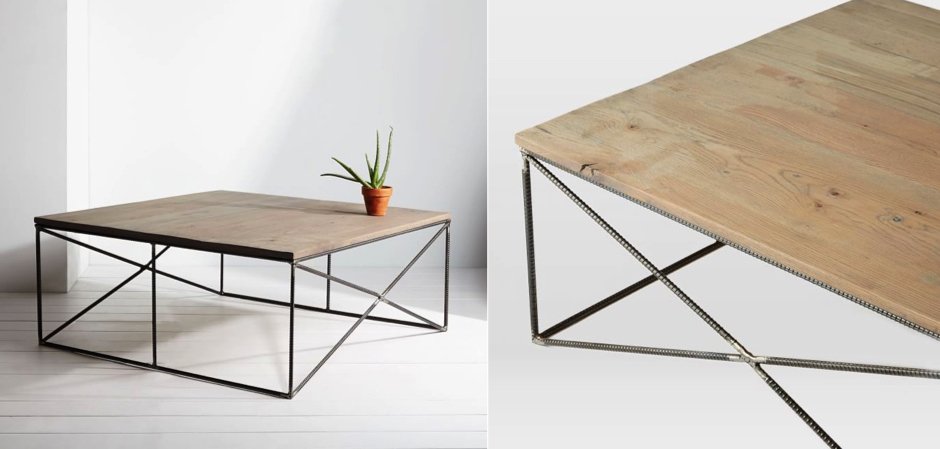 Журнальный стол Industrial Rust Fixtures Coffee Table