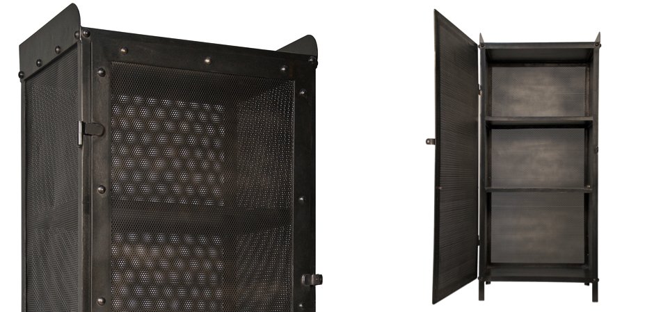 Буфет Industrial Loft Dark Metal Tall Cabinet