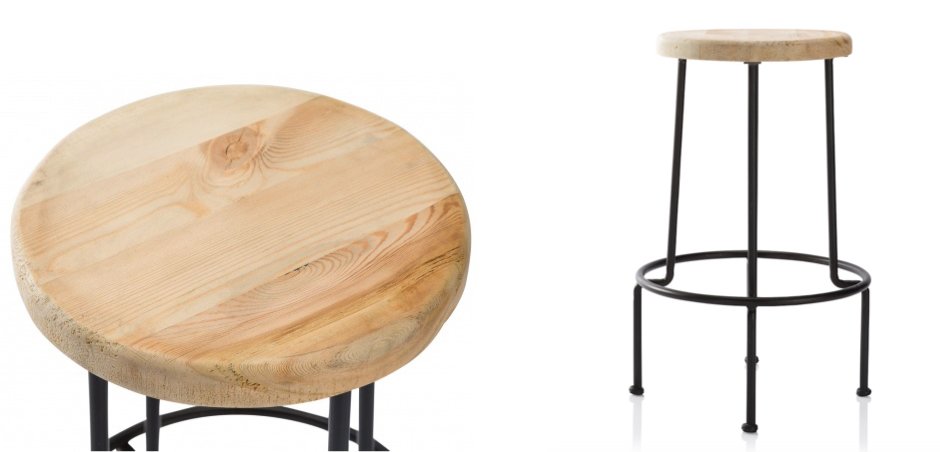 Барный стул Industrial Iron Linden Bar Stool