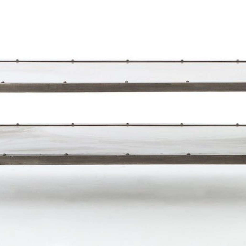 Кофейный стол Industrial Steampunk Nickel Coffee Table