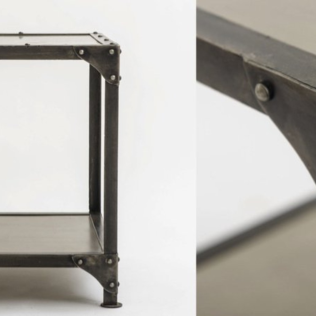 Кофейный стол Industrial Steampunk Nickel Side Table