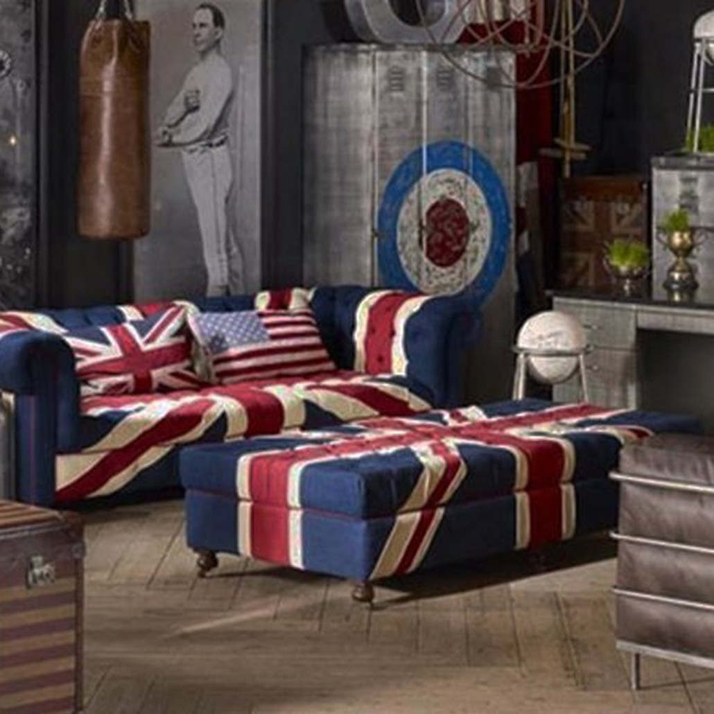 William Sofa Union Jack Velvet Andrew Martin