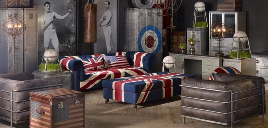 William Sofa Union Jack Velvet Andrew Martin