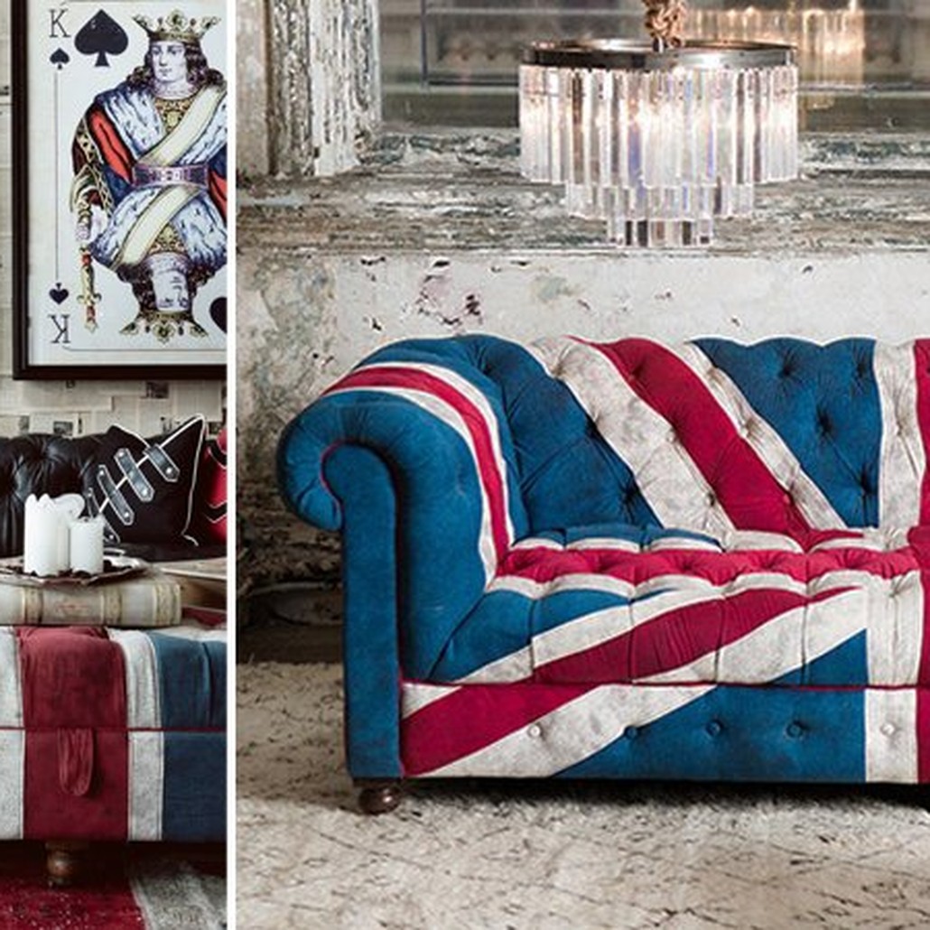 William Sofa Union Jack Velvet Andrew Martin