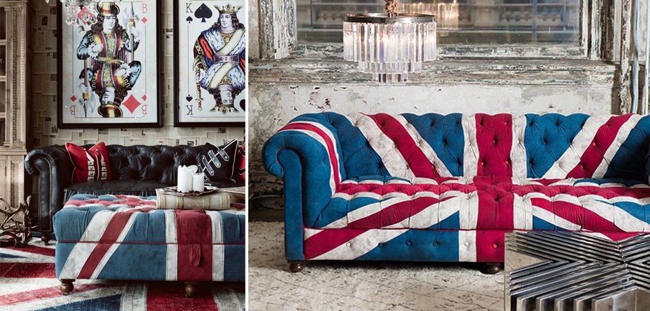 William Sofa Union Jack Velvet Andrew Martin