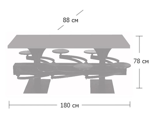 Обеденный стол Perrin Communal Table Loft